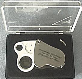Lighted 20X/40x Loupe in Fitted Case