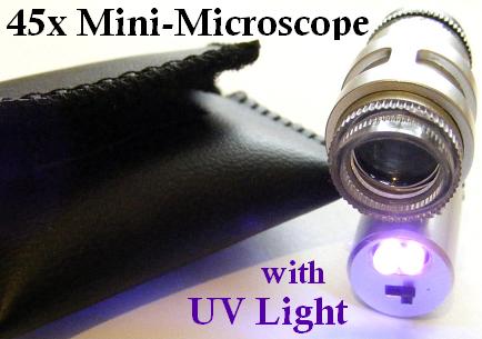 UV Lighted 45X Mini-Microscope